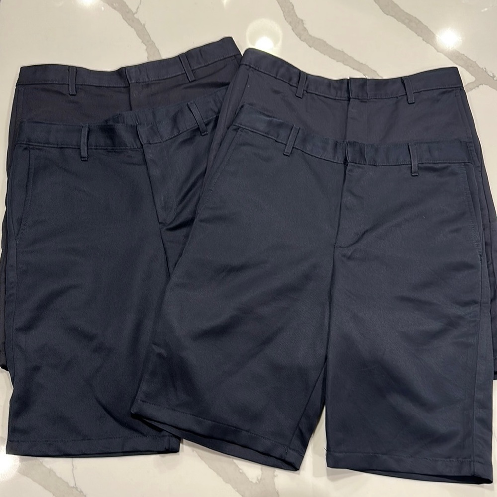 School Apparel 7912 (Sz 16) Performance Modern Fit Boys Shorts (Set of 4), Navy